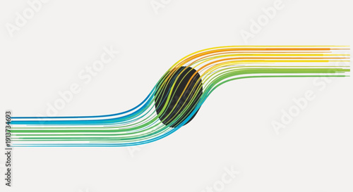 Electromagnetic Field Visualization in Abstract Science Background