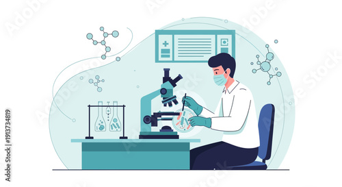 Electromagnetic Field Visualization in Abstract Science Background