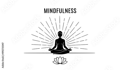 Health and Wellbeing Icon Collection Black White Vector