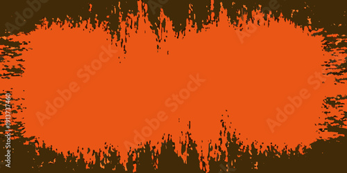 Abstract orange and brown textured background with a central void