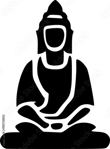 buddha statue vector illustration