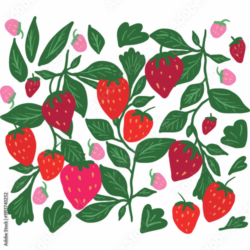 Strawberry food artwork for for t-shirt. Fresh strawberries artwork. Organic Fresh and juicy fruit. strawberry fruit print. 