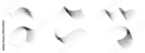 Abstract flowing waves with photocopy grain texture. 