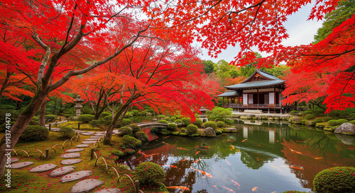 japanese garden in autumn