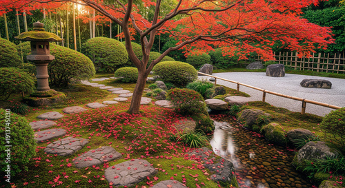 japanese garden in autumn