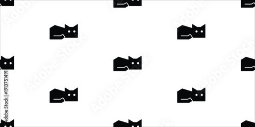 cat vector tangram geography Brick kitten calico doodle cartoon pet animal illustration  tile background gift wrapping paper repeat wallpaper scarf isolated