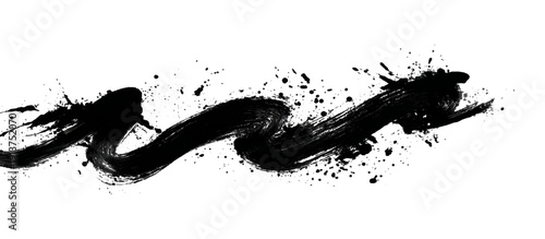 Vector grunge splatter brushstroke texture. distress marks vintage style paint element old background.