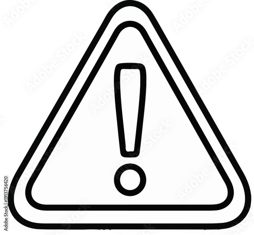 Black outline of a warning symbol