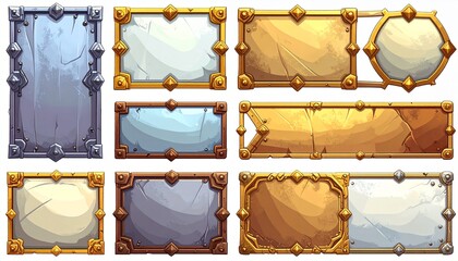 set of wooden frames