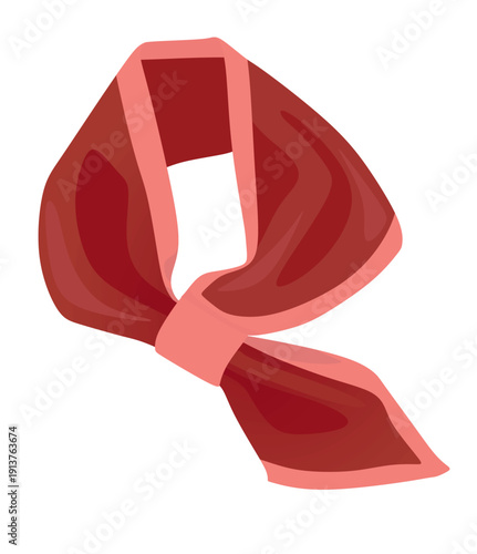 Red neck scarf, vector illustration