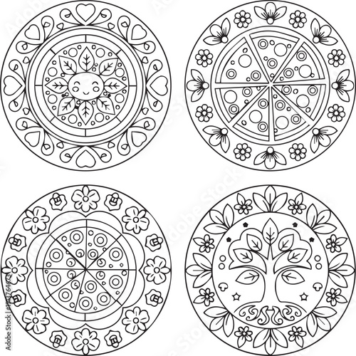 vector set of ornamental elements
