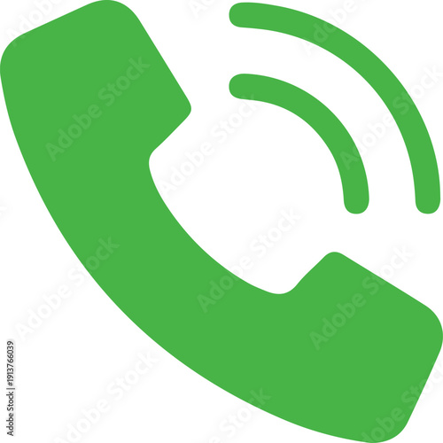 Green Call Log Icon – Phone Communication Vector Symbol