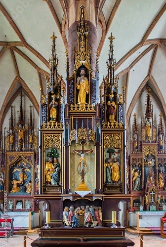Berchtesgaden, Bavaria, Germany, Europe, December 2025,. interior of the church