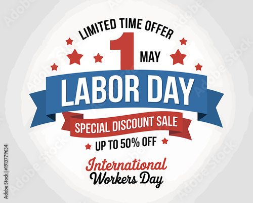 Labor Day International Workers Day sale discount offer on May 1st