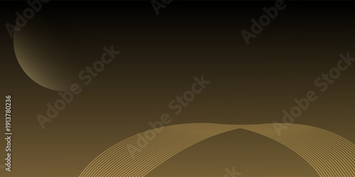 Smooth flowing golden shapes create a serene atmosphere