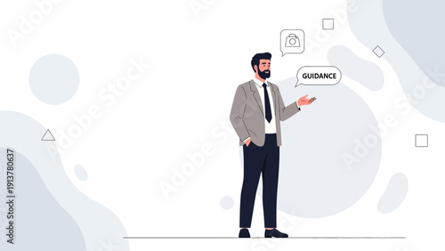 Business Man Giving Guidance, Strategy, Consulting, Mentoring, Career Advice