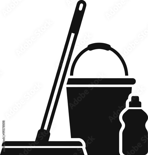 Window washing equipment with squeegee and spray bottle