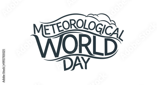 Meteorological World Day logo with stylized clouds and waves