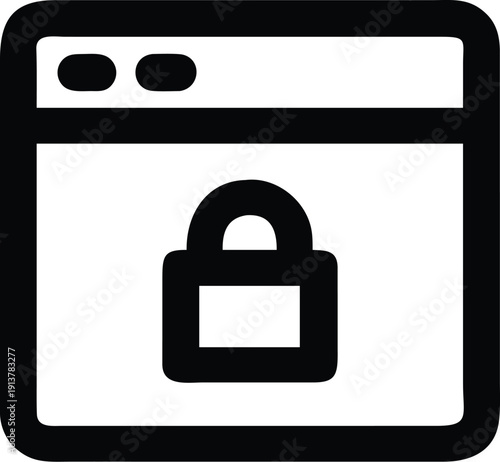 A graphic of a computer screen with a padlock symbolizing online security and privacy