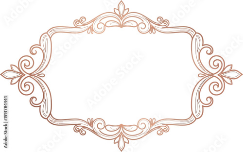 Elegant Whisk frame illustration featuring floral patterns, swirling shapes, and ornate details in a rectangular border design.