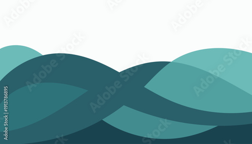 Abstract Blue Wave Background for Modern Minimalist Design.  