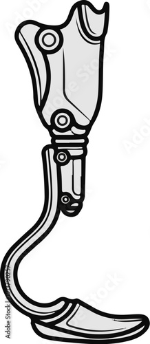 Mechanical prosthetic leg with a hook-shaped foot