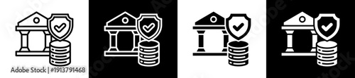 Data Governance Icon Set In Black And White Filled Style Collection