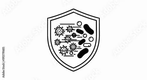 Shield protecting against various viruses and bacteria