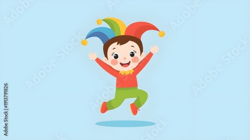 Spreading smiles and laughter April Fools Day with this cheerful clown
