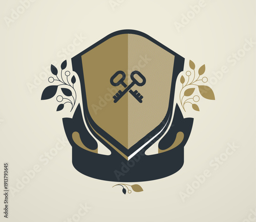 Classic noble aesthetics inspired by heritage and tradition, refined symbol that convey dignity, prestige and timeless authority.