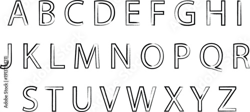 A unique alphabet brash design illustration