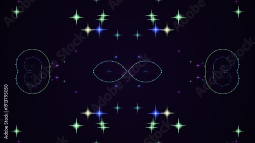 background motion 4K  vector illustration of an abstract background with stars