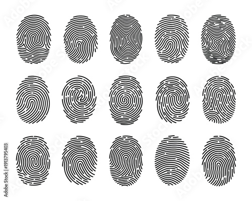 fingerprint icon signature concept for password encryption, secure biometric authentication system protecting sensitive personal data and confidential digital information from cyber threats and unauth