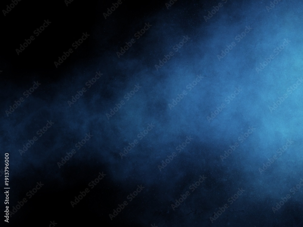 Fototapeta premium Abstract blue mist flowing across a dark background, creating a soft atmospheric texture. Digitally drawn on a tablet — not AI generated.
