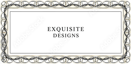 Intricate Border Design with Exquisite Details and Ornate Patterns in a Classic Illustration Style