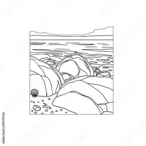 Seashore rock formation