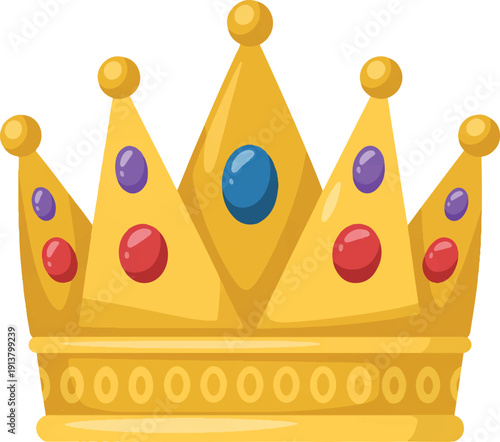 golden crown isolated on white