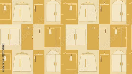 Elegant wardrobe and closet organization system with modern cabinetry