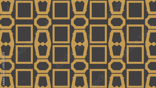 Elegant gold and black geometric pattern with squares and rectangles