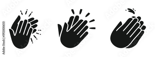 Hands clapping icon. Vector illustration. Clapping hands icon

