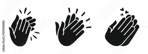 Hands clapping icon. Vector illustration. Clapping hands icon

