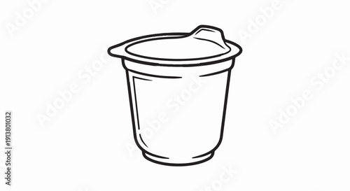 Simple line drawing of a sippy cup with lid