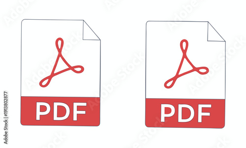 Pdf vector icons set. Stock vector

