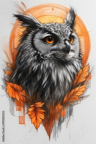 Wallpaper Mural Ai uno splendido gufo 03 Torontodigital.ca