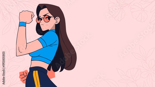 Strong Women, Feminine Empowerment, Girl Power Poster for 8 March