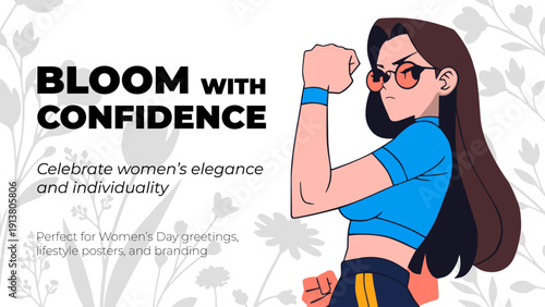 Strong Women, Feminine Empowerment, Girl Power Poster for 8 March