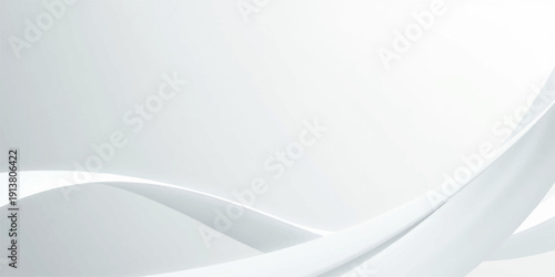 Abstract blue and white background featuring futuristic light waves and soft gray curves in a digital motion vector illustration for business technology wallpaper design
