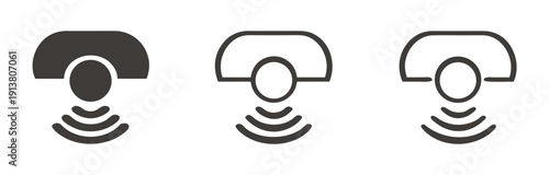 Laser sensor vector icon. Sensor icon

