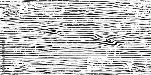 Grunge wood texture, seamless pattern, wood plank, black and white, vector design