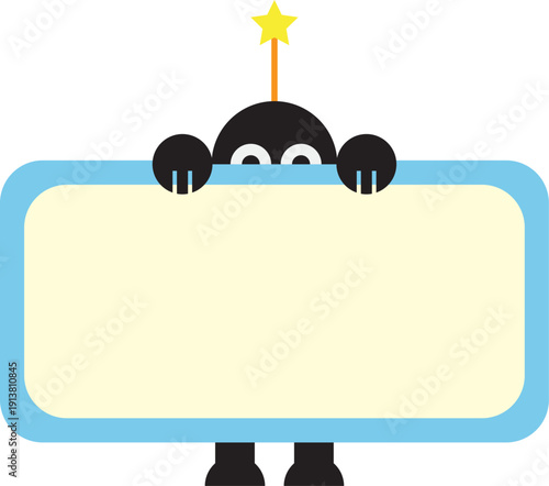 인형 게시판 안내판 메모판 텍스트 상자 글 상자